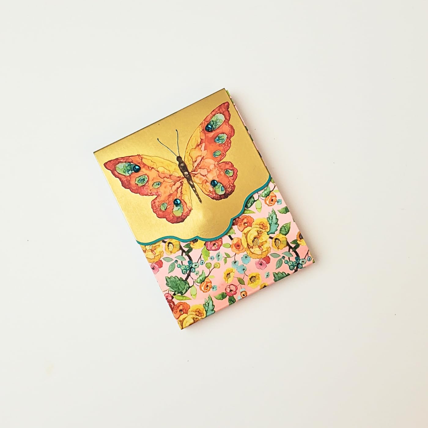 Punch Studio Butterfly Pocket Notepad - Orange -4