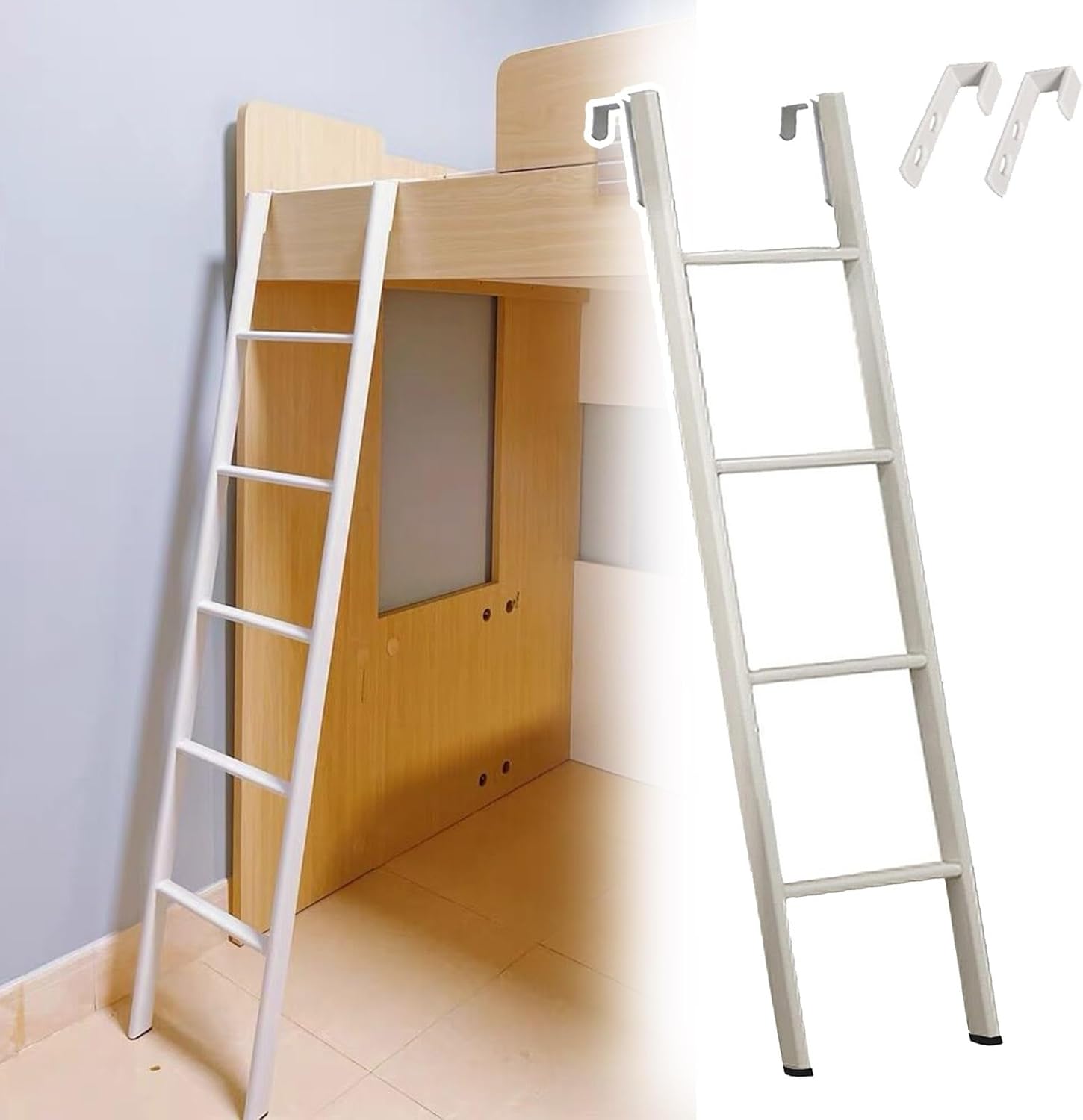 Bed Ladder,45"/50"/55"/59"/63" Bunk Bed Ladder - Ladder Adjustable, Ladder for School, (Size : 140cm/55)