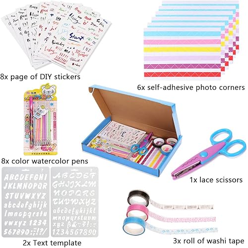 Miniatura 6 de Vienrose Nuestro libro de aventuras álbumes de recortes, álbum de fotos de chatarra de películas, palabras en relieve con kit de bricolaje de lujo