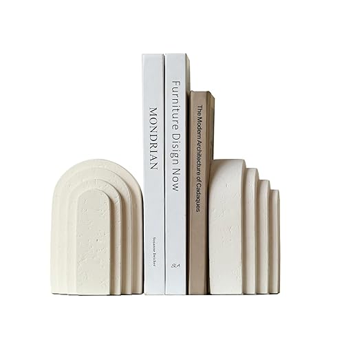 Decorative Bookends for Shelves, Set of 2 Book Ends for