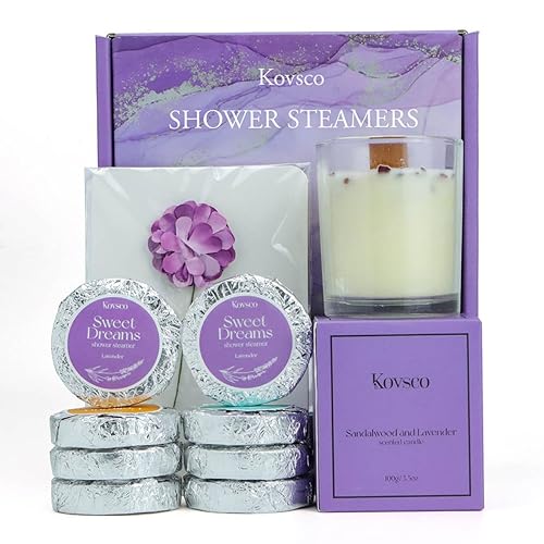 KOVSCO Vaporizadores de ducha, aromaterapia, paquete de 8 vaporizadores de ducha, regalos de cumpleaños para mujeres, regalos de cumpleaños para