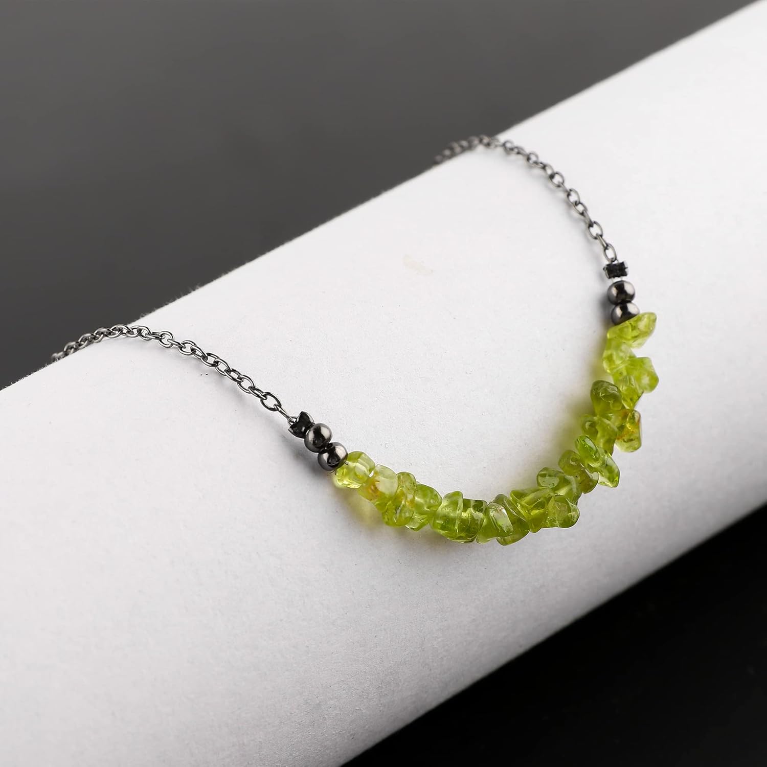 Beads/Chips Necklace for Women | Natural Gemstone Bar Necklace | Adjustable Chain 16+2 Inch | Healing Crystal Gemstone Jewelry - Gift item - Image 6