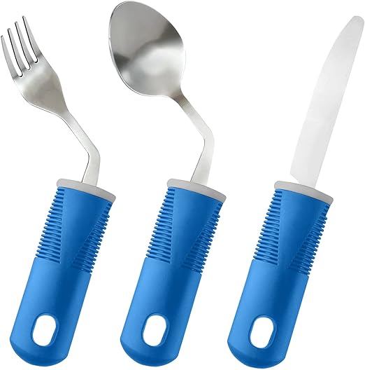Kirimon Adaptive Utensils (3Piece) Right Handed Curved