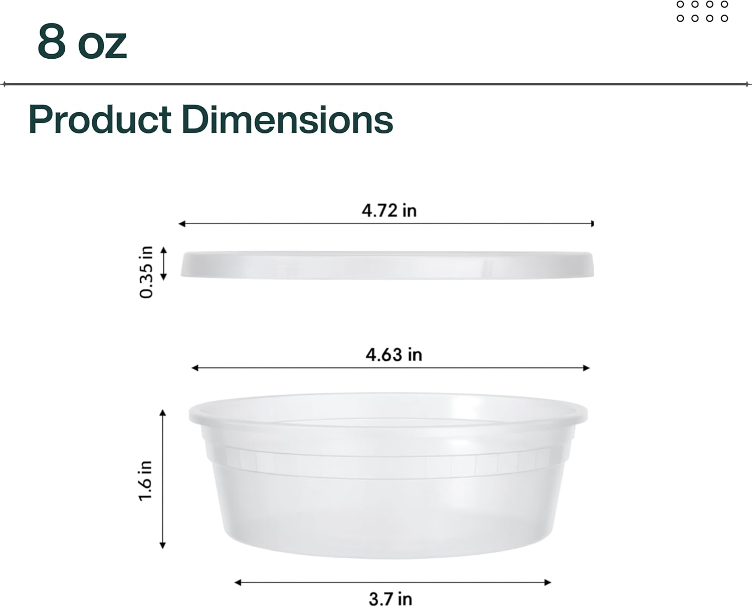 [8oz-24 Sets Plastic Deli Containers with Lids - BPA Free Clear Soup Containers with Airtight Lids, Leak Resistant Food Storage for Meal Prep, Stackable/Microwave/Dishwasher/Freezer Safe - Image 5