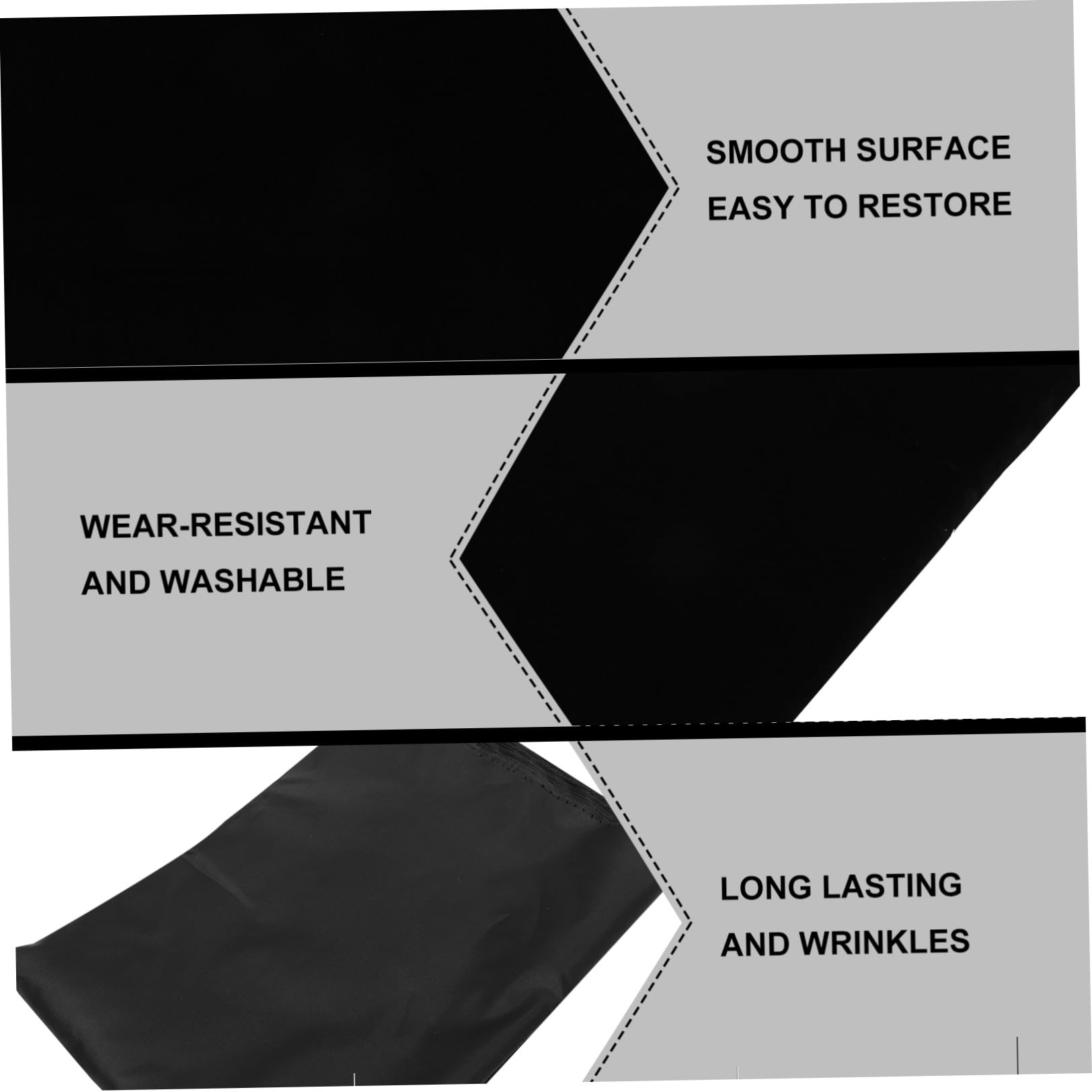 TEHAUX Sfondo da e Floccato Resistente Nero Fotografico Facile Ripristinare per 200x150 Cm Riprese Video e Scatti Fotografici Professionali