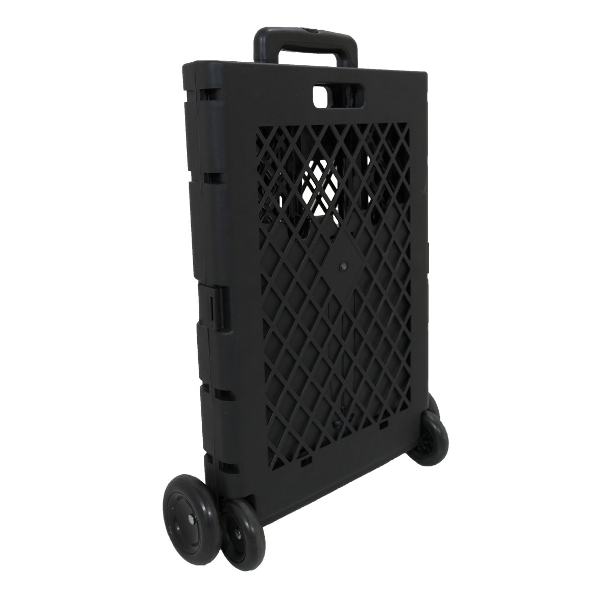 Marko Storage Solutions 35KG Folding Shopping Cart Black Plastic Heavy
