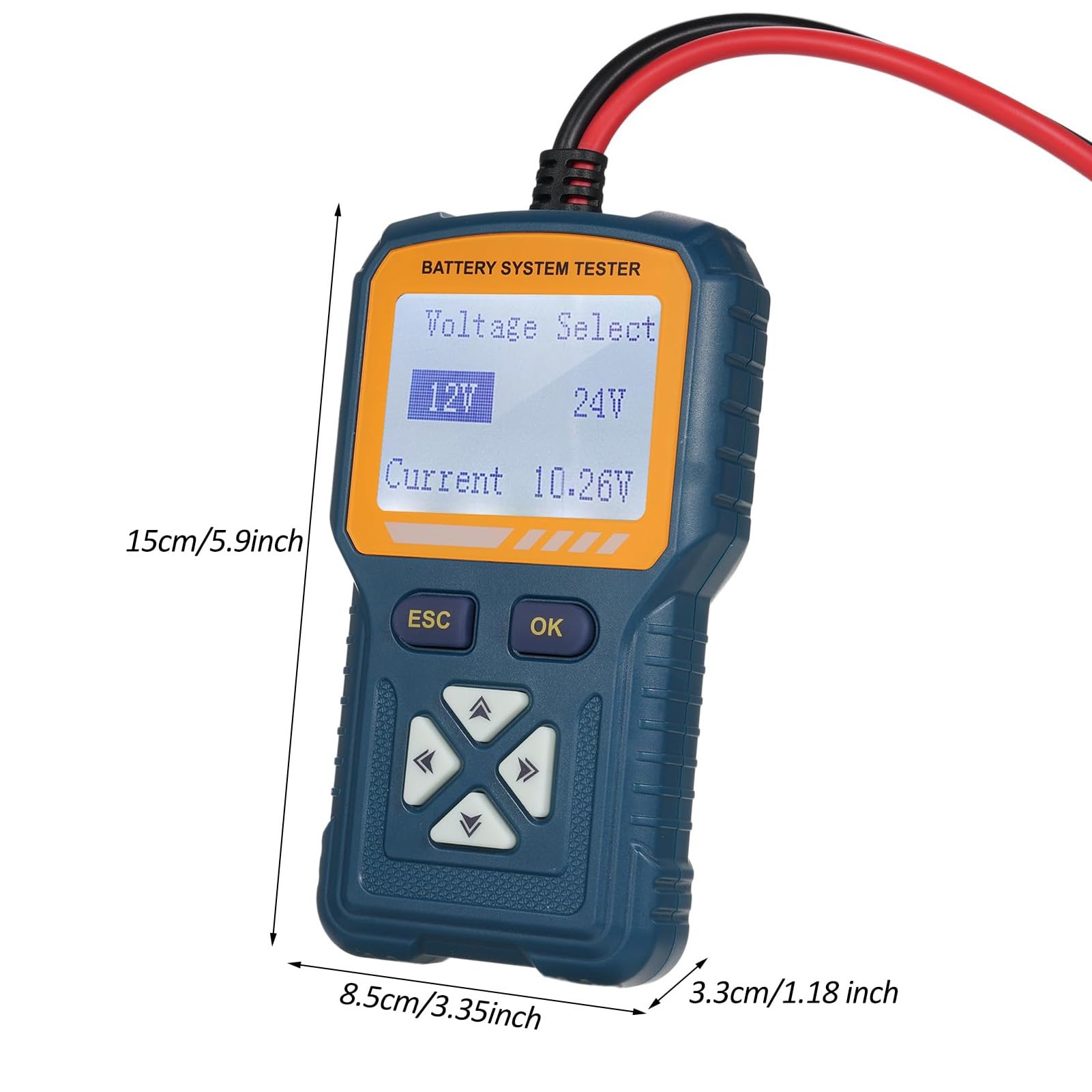 Gedourain Digitaler Batterietester. Effizienter Batterieladetester Zur Schnellen Batteriebewertung für Profis und Heimwerker