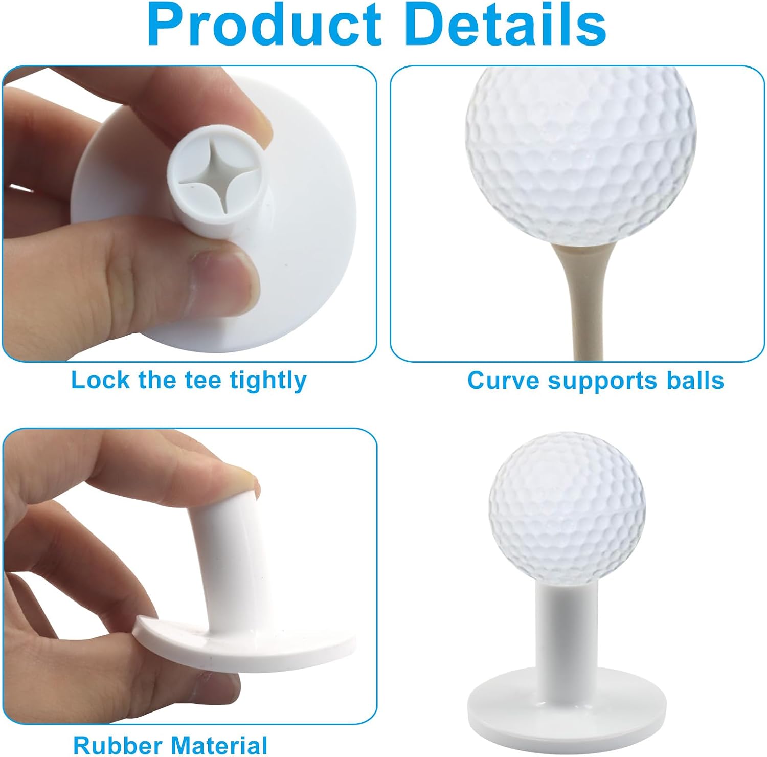 Golf Rubber Tee Holder Set