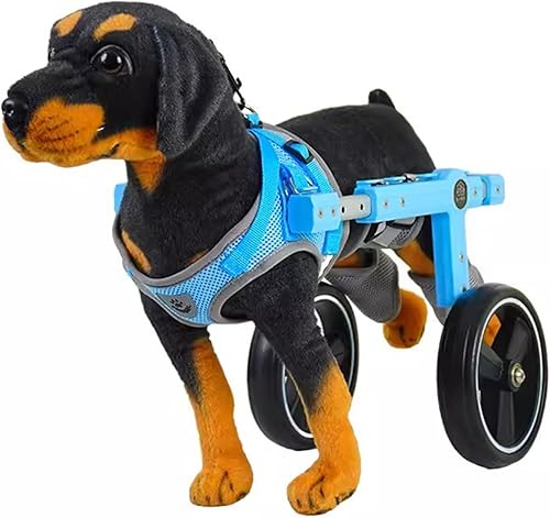 Dog Wheelchair 2 Wheel Dog Wheelchair for Back Legs, Light Weight Doggy Mobility Aid for Hind Legs, Disabled Pet Rehabilitation Training Support