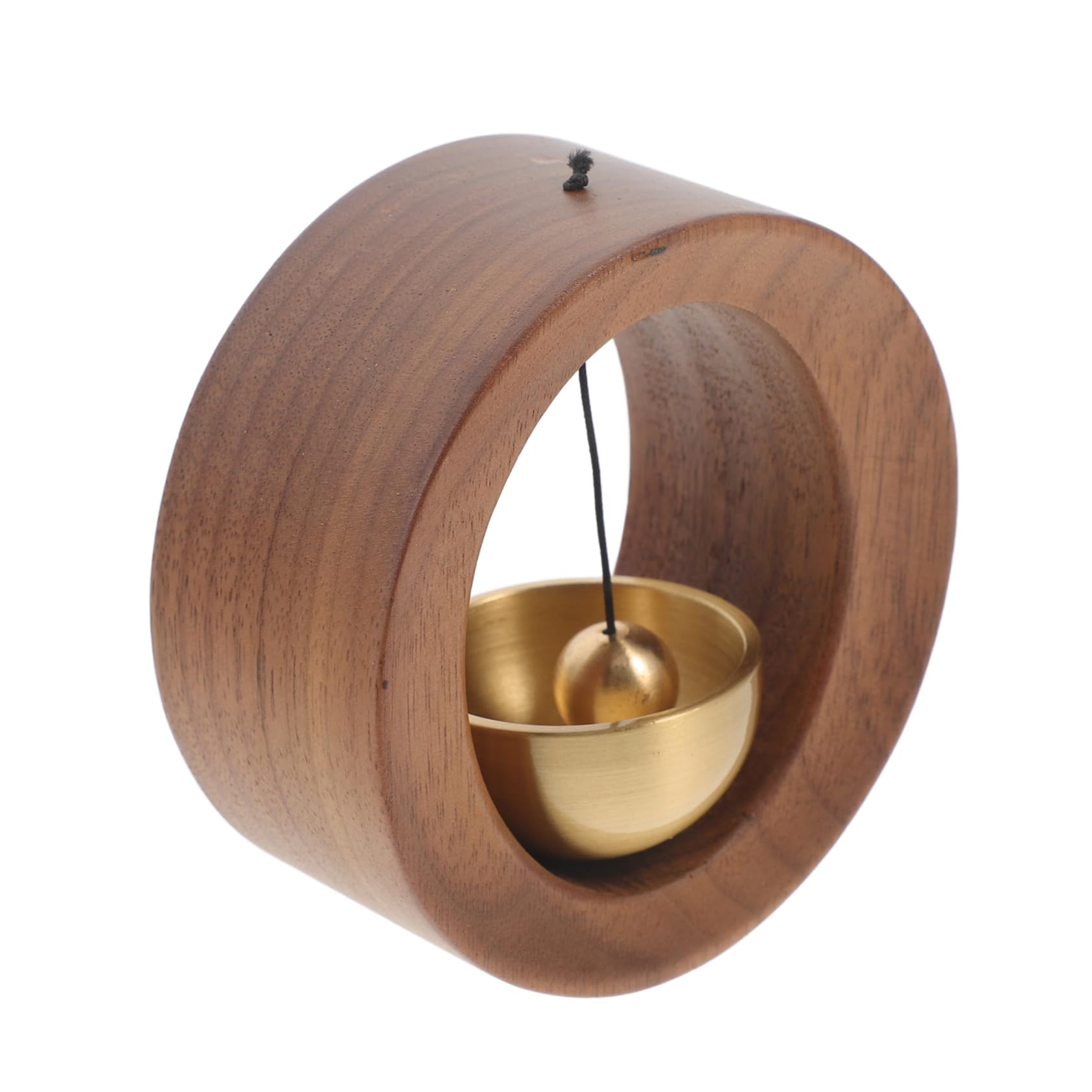 Sonnette en bois avec grelot en bronze pour porte d'entrée