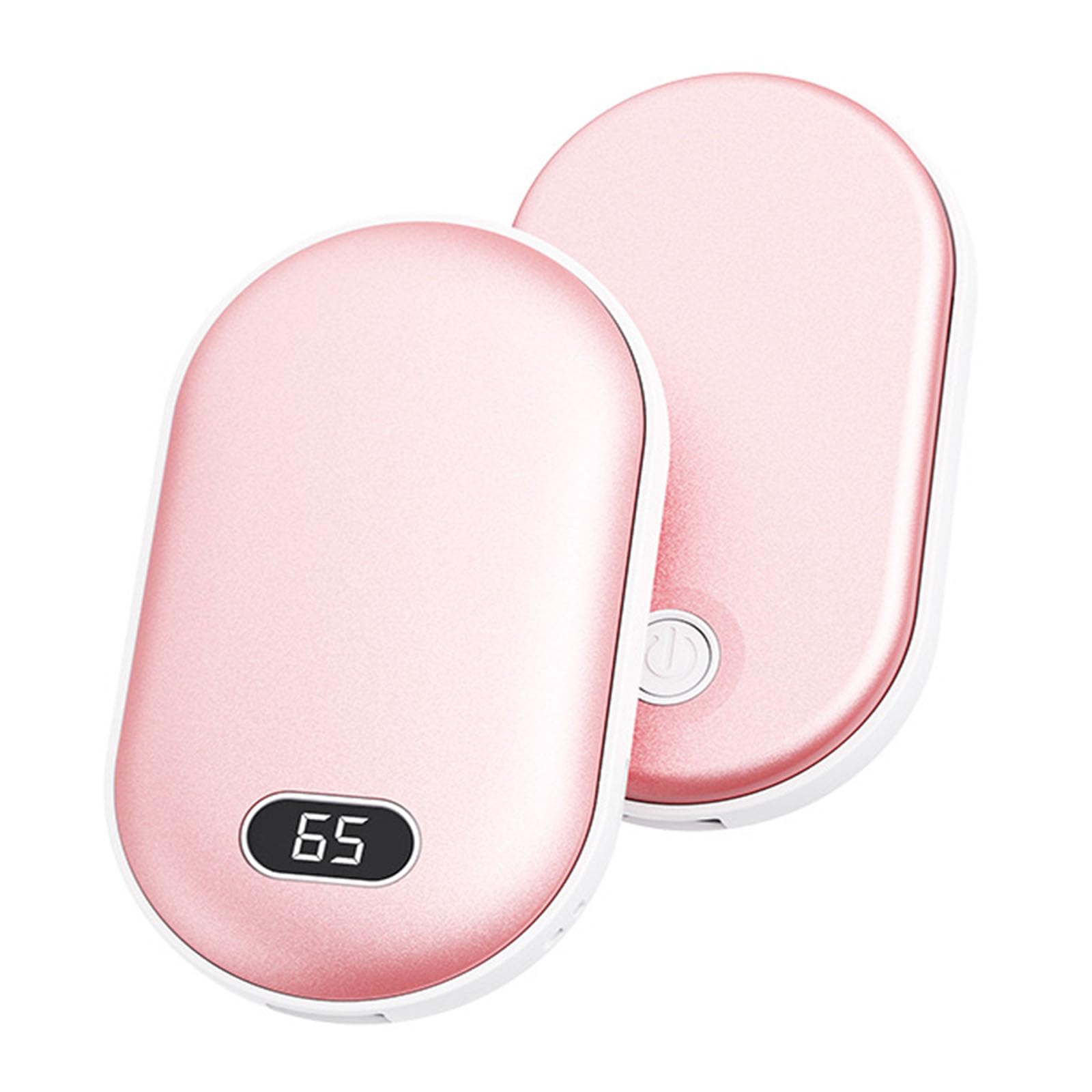 Scaldamani Elettrico A Doppia Faccia, Riscaldamento Istantaneo 3s, Scaldamani Tascabile per Campeggio, Caccia, Pendolarismo, Regalo UomoPink,One Size