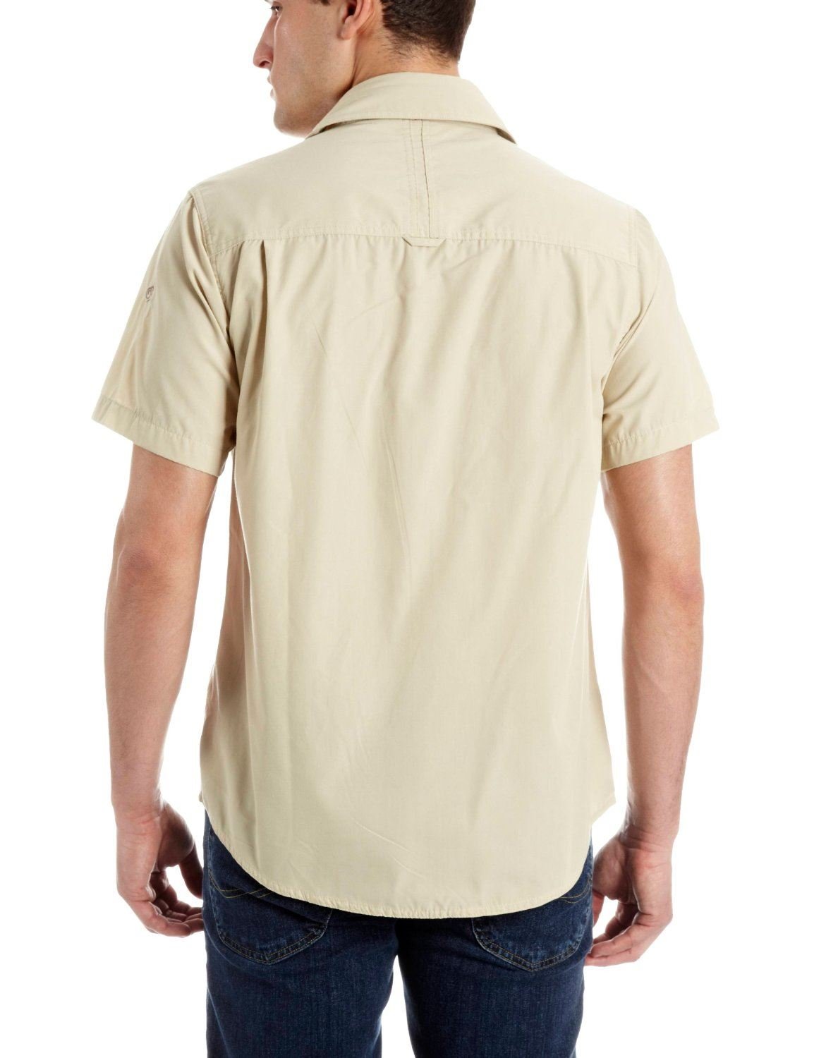 Craghoppers Men's Kiwi Short Sleeved Shirt Anti-Insect Trail Top Oatmeal L