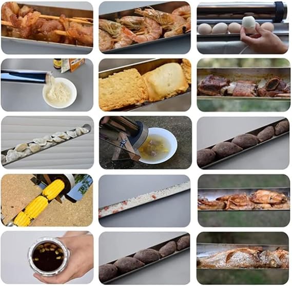 DOrorO Portable Solar Cooker, Built-in Outdoor Solar Cooker, Solar Oven, Parabolic Solar Cooker, Solar Grill Oven for Hiking Kitchen Appliances