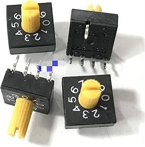 Amazon.co.jp: Rotary Encoder 3 pcs 0-9 Rotary Coding Switch DIP Switch ...