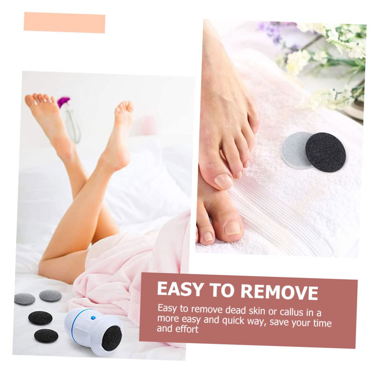 FRCOLOR 60pezzi Testine Di Ricambio Per Pedicure Elettrico Rimozione Della Morta Callosità Compatibili Con Vari Dispositivi Facili Da Installare e Lavabili