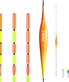 Fishing Bobbers, Light up Bobbers Night Fishing, Fishing Floats, Glow in The Dark Bobbers, Slip Bobbers for Fishing, Day or Night Fishing Gear, Deep Stillwater(3-6 Meters)