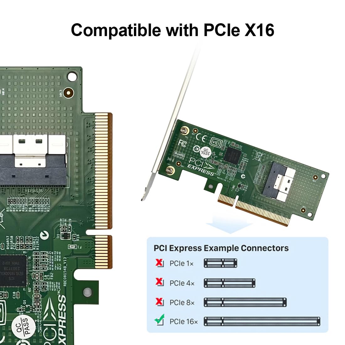 Amazon.com: PCIe 4.0 x8 to SFF-8654 8i Adapter, Gen4 NVMe SSD