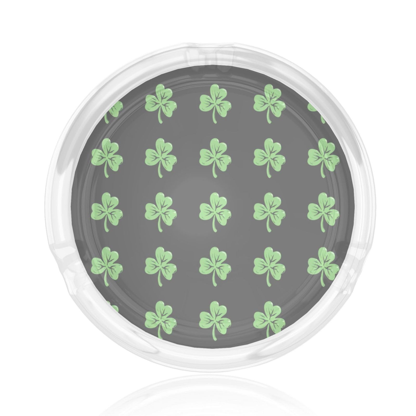 Cute Cartoon Four-Leaf Clover Glass Ashtray For Cigarettes Ash Trays Case For Home Office Decor