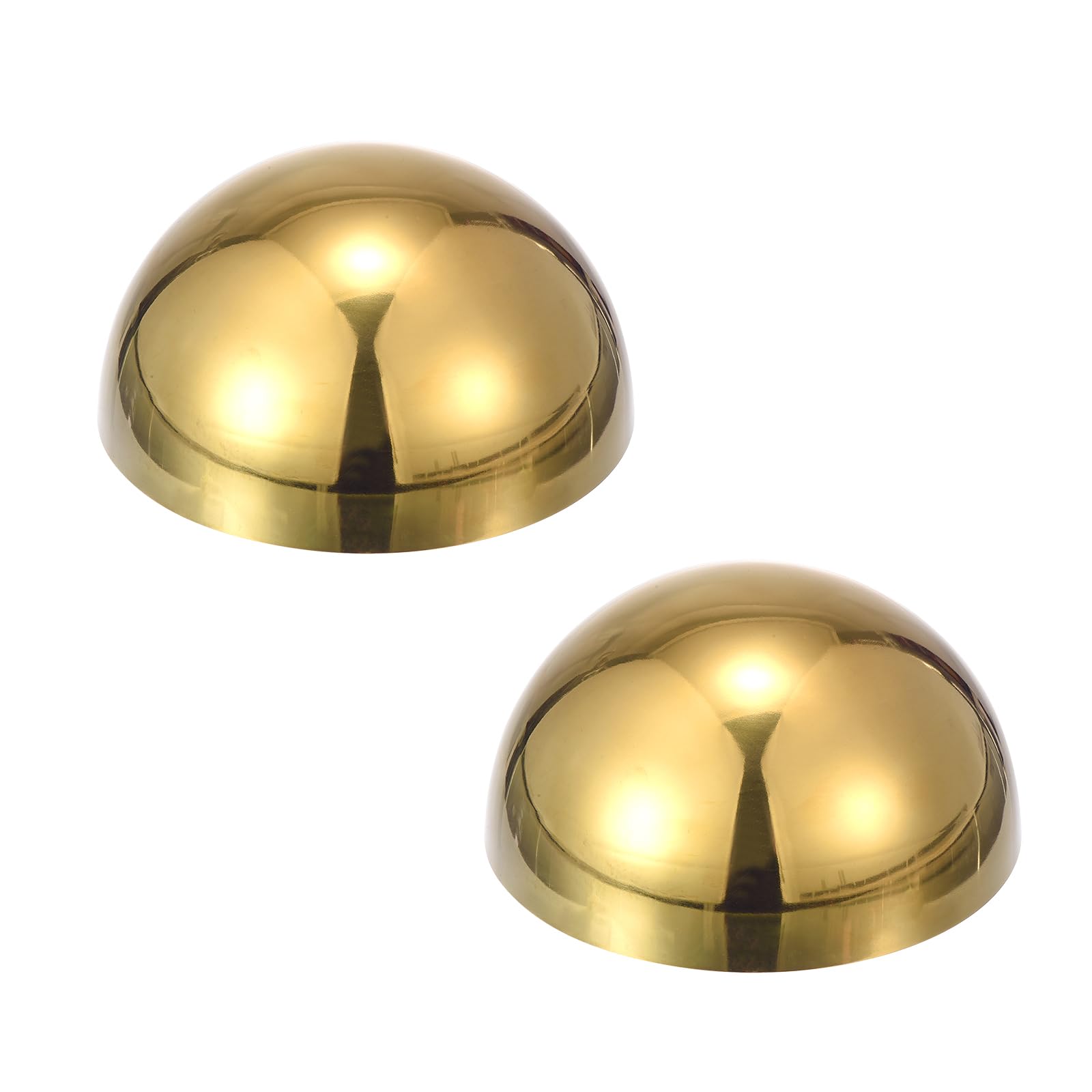Hémisphère creux doré en acier inoxydable miroir pour décoration extérieure de jardin et portail
