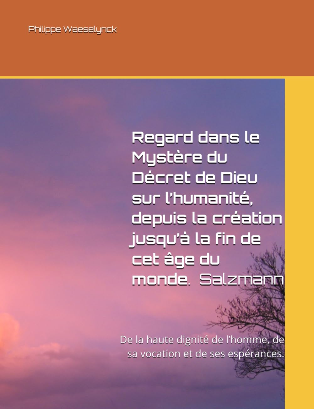 Regard dans le Mystère du Décret de Dieu sur l’humanité, depuis la création jusqu’à la fin de cet âge du monde.: De la haute dignité de l’homme, de sa vocation et de ses espérances.