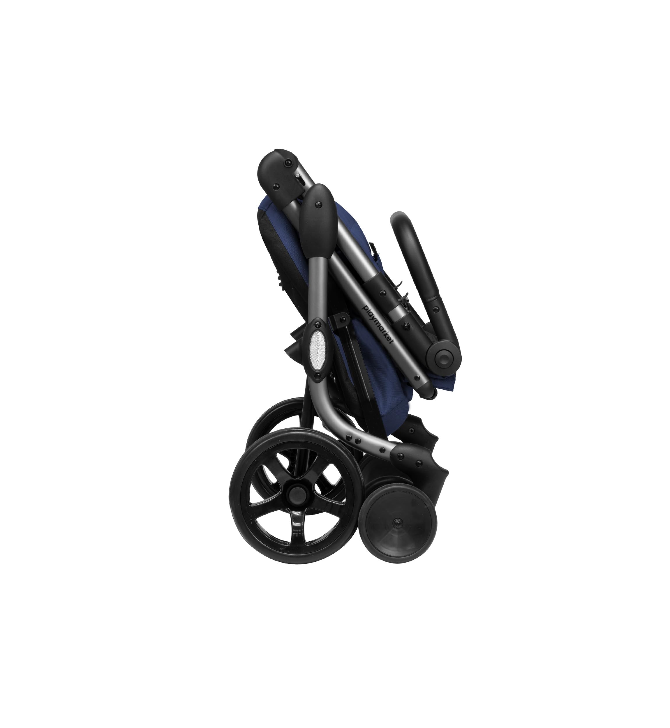 Playmarket We Go Premium. Carro de la Compra Ligero y Plegable. Textil Impermeable sostenible. Manillar Regulable y Ruedas traseras giratorias. Capacidad 55L (Blueberry D4)