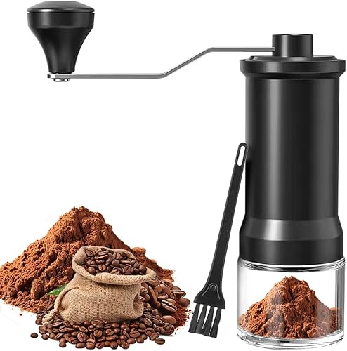 Molinillo de café manual, molino de café de mano, ajustable para molienda finagruesa