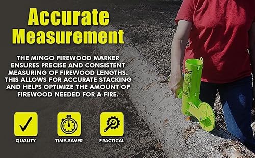 THE MINGO Marker Firewood Marking Wheel -Chainsaw Firewood Measuring Tool Marking - Measuring Marker - Mingo Marker Firewood Cutting Tools - Firewood Logging Tools (20\" Marking Wheel) - Thumbnail 5