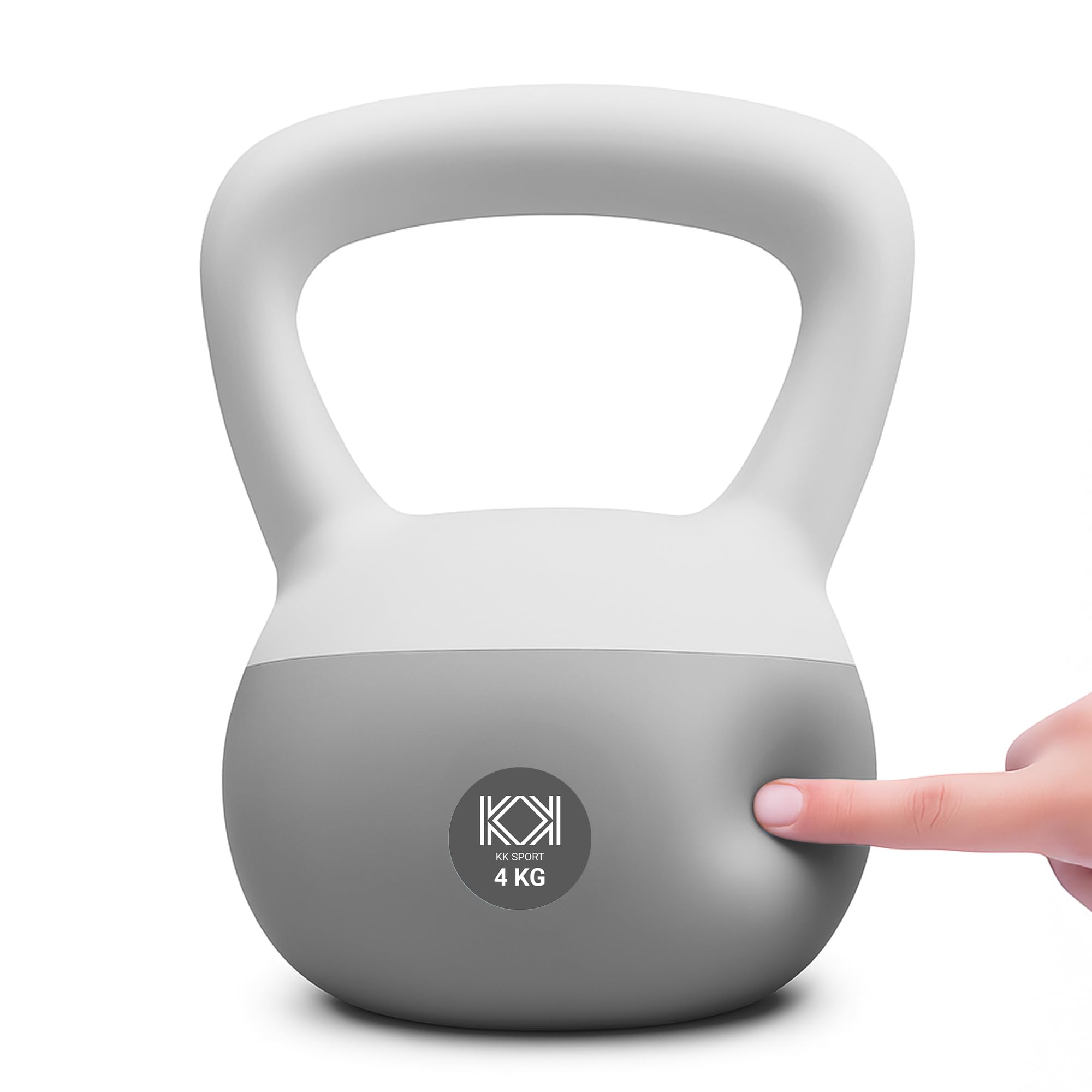 KK Soft Kettlebell Available 2kg 4kg 6kg 8kg 10kg 12kg | Neoprene Coated Home Gym Weights | Fitness, Strength Training, Cardio Workout for Men & Women