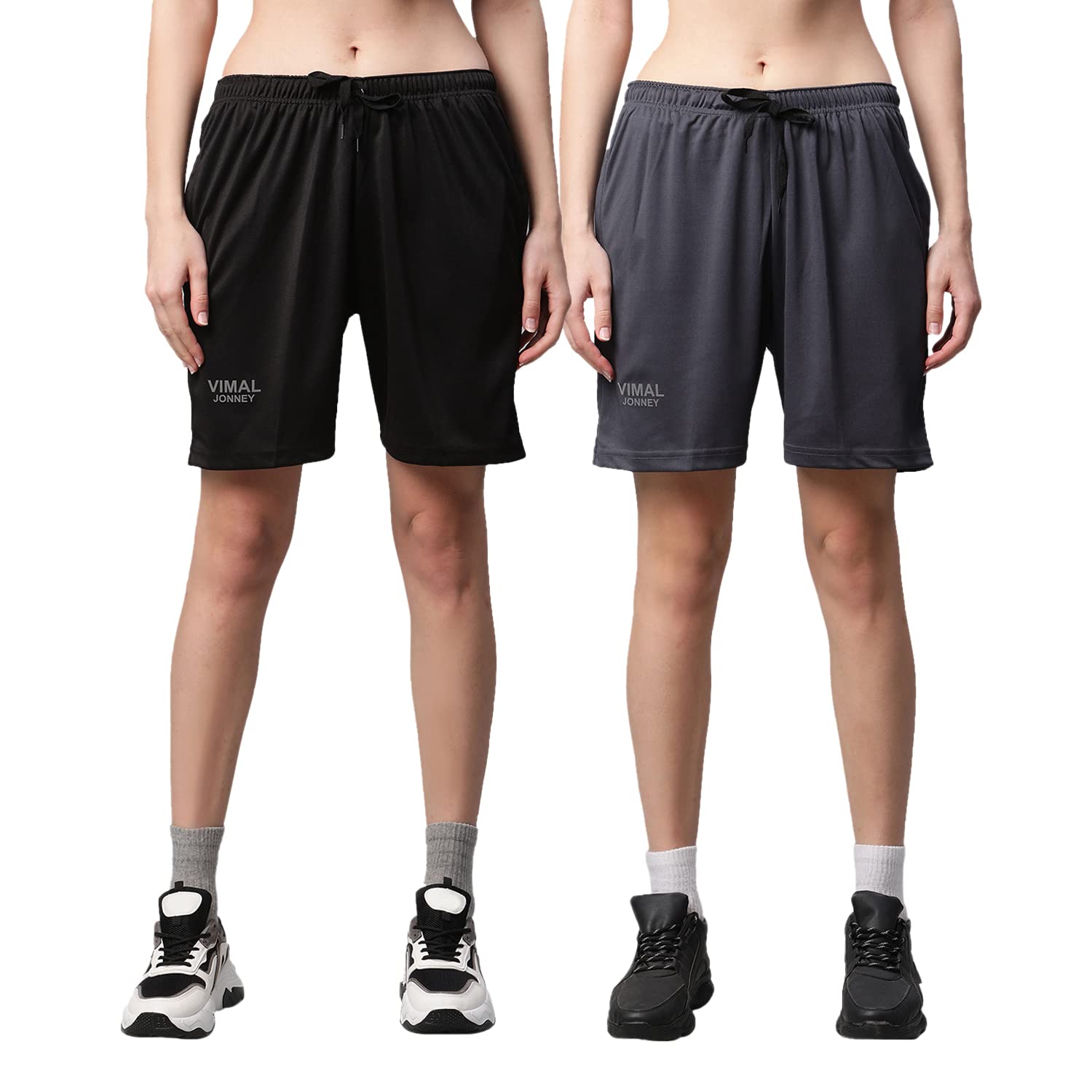 Dryfit Solid Multicolor Shorts for Women -B5758-picture-13