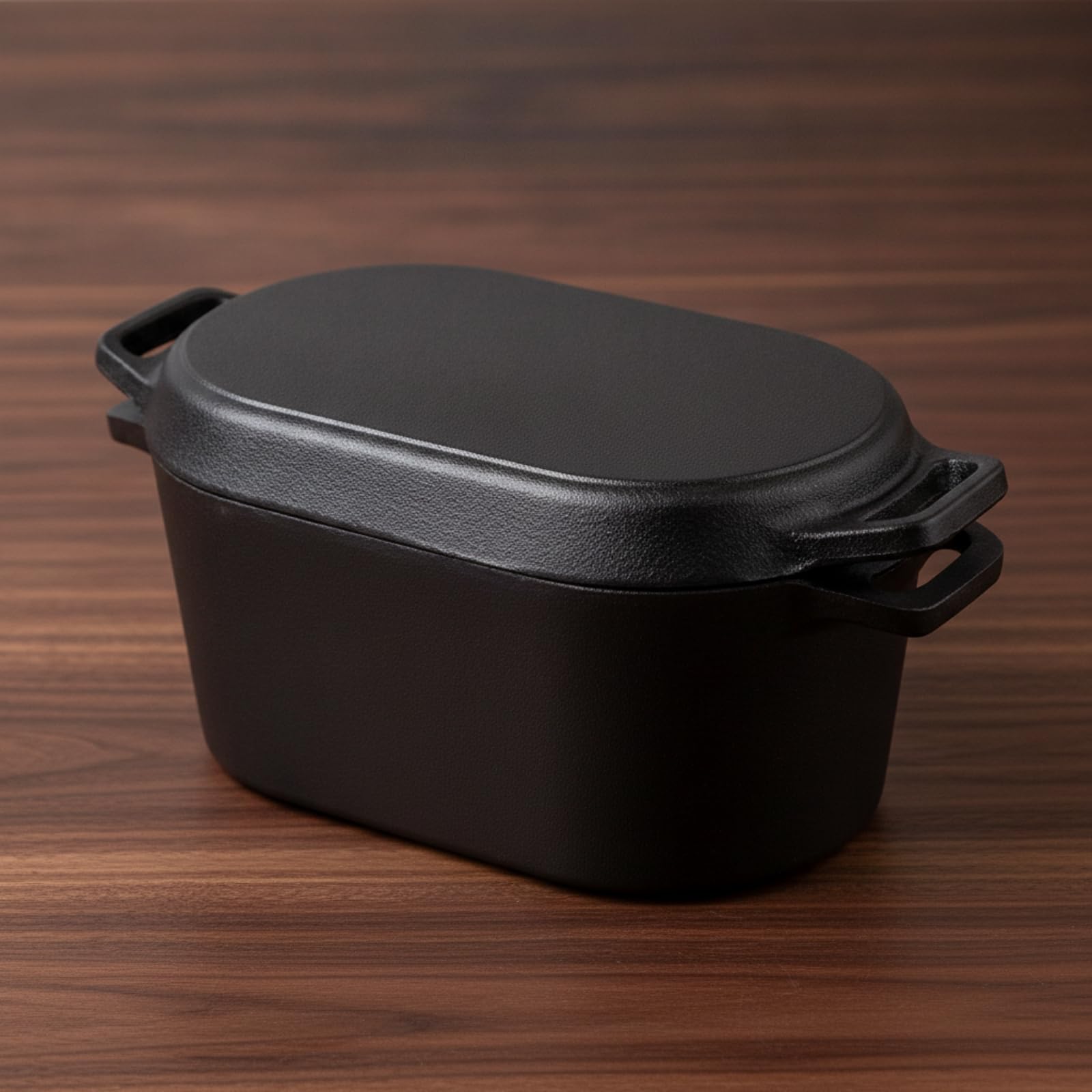 Eisenlegierung Brotbackform mit Deckel hitzebeständig Eisenlegierung Kastenform mit Deckel stabil Dutch Oven für Backofen, Groß, Modern Minimalistisch