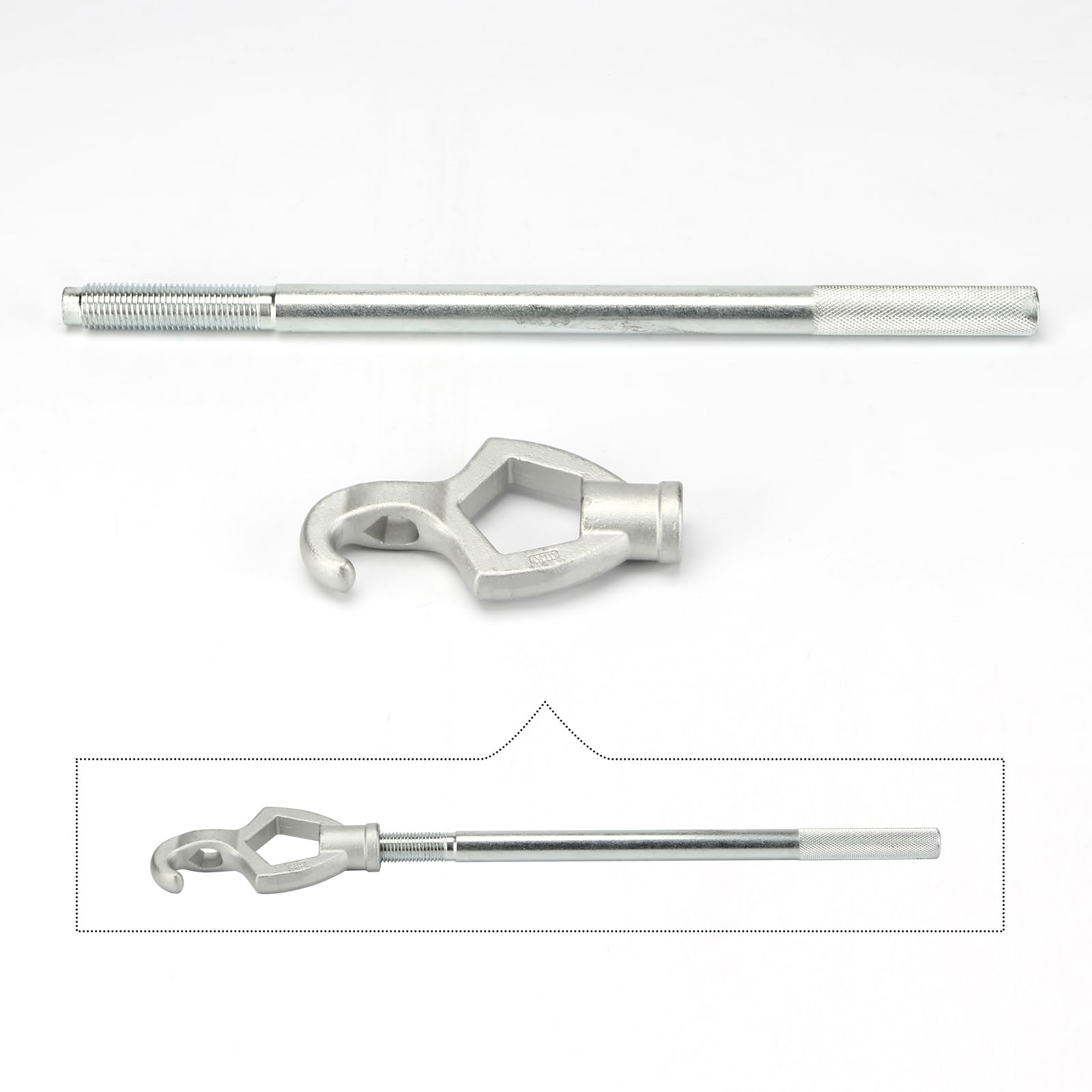 Llave de hidrante ajustable resistente, se adapta a tamaños de cabeza de perno de 1-1/2 a 3 pulgadas, apretar tuercas de fuego, apretar tuberías de agua de fuego, diseñada para aflojar tapas y