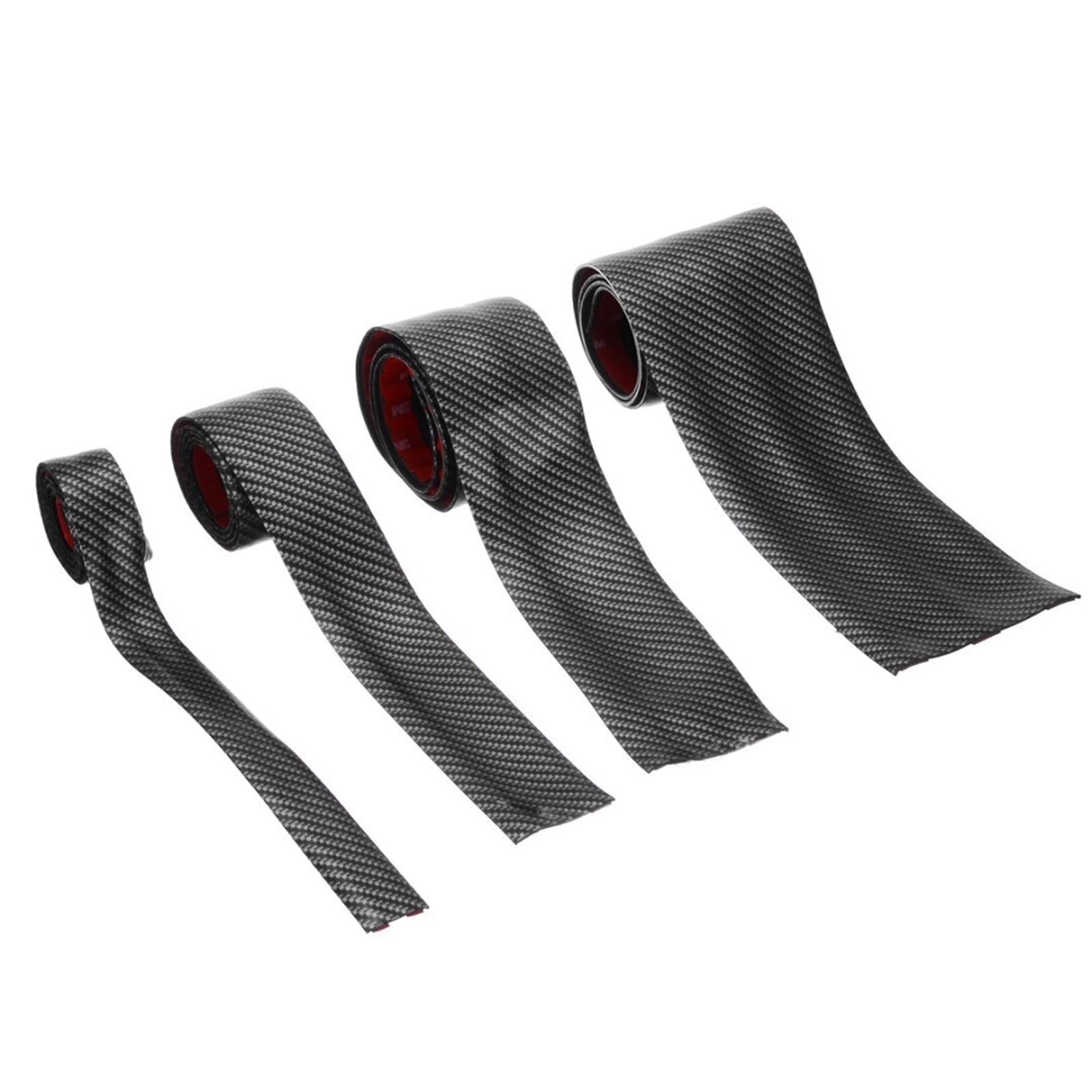 protezione paraurti auto Car Styling 3/5/7/10CM 1M Striscia di gomma per modanatura in stile carbonio per auto Protezione morbida nera per soglia porta Adesivi di protezione(10cm)