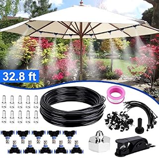 Bearbro Misting Cooling System,Misters for Patio, 32.8FT(10M) Misting Line DIY Outdoor Mist Cooling