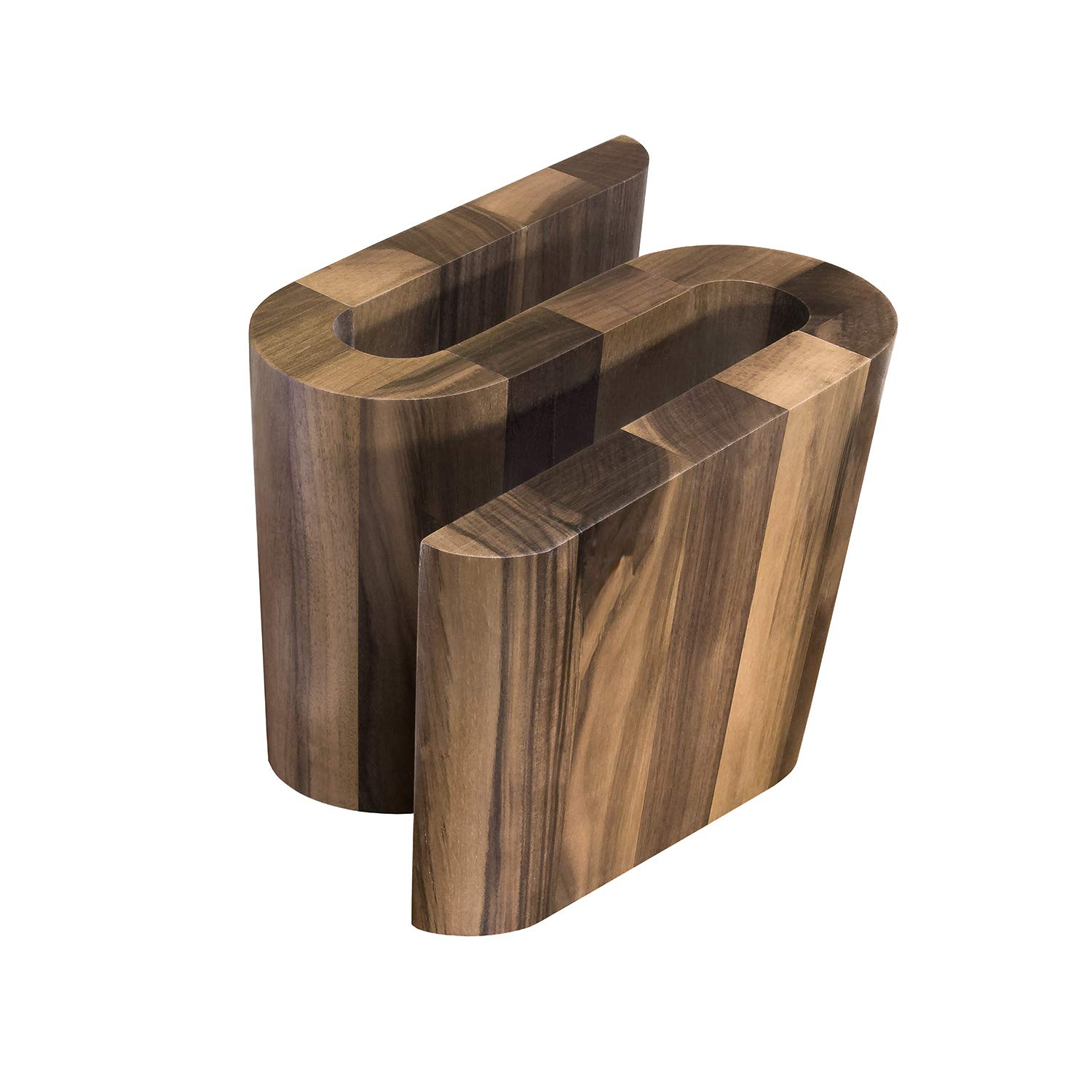 Zayiko Magnetischer Messerblock Aus Nussbaum – Für Bis Zu 14 Messer, Mit Starken Magneten, 25x12,5x21 Cm