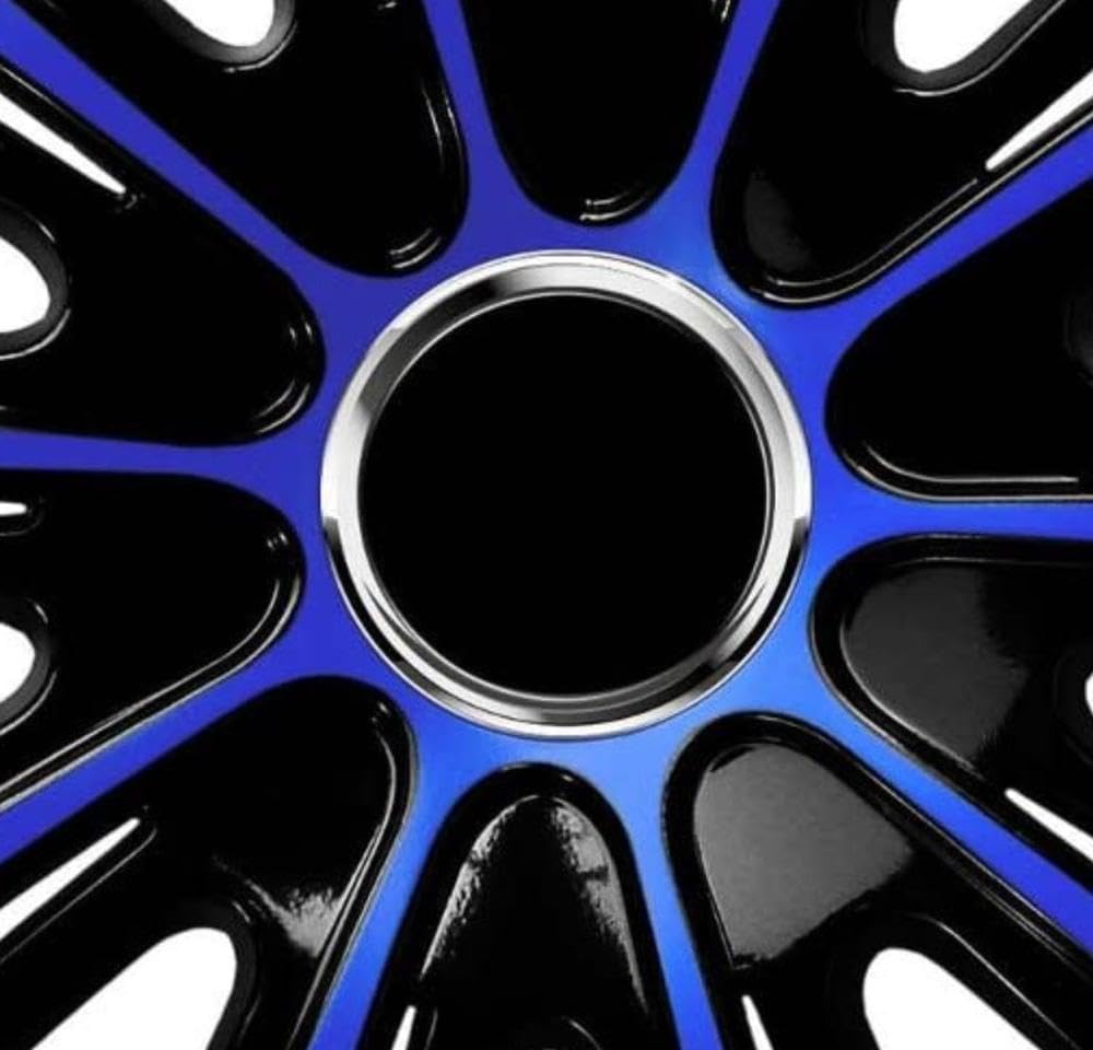 Set da 4 copricerchi 14", colore blu/nero