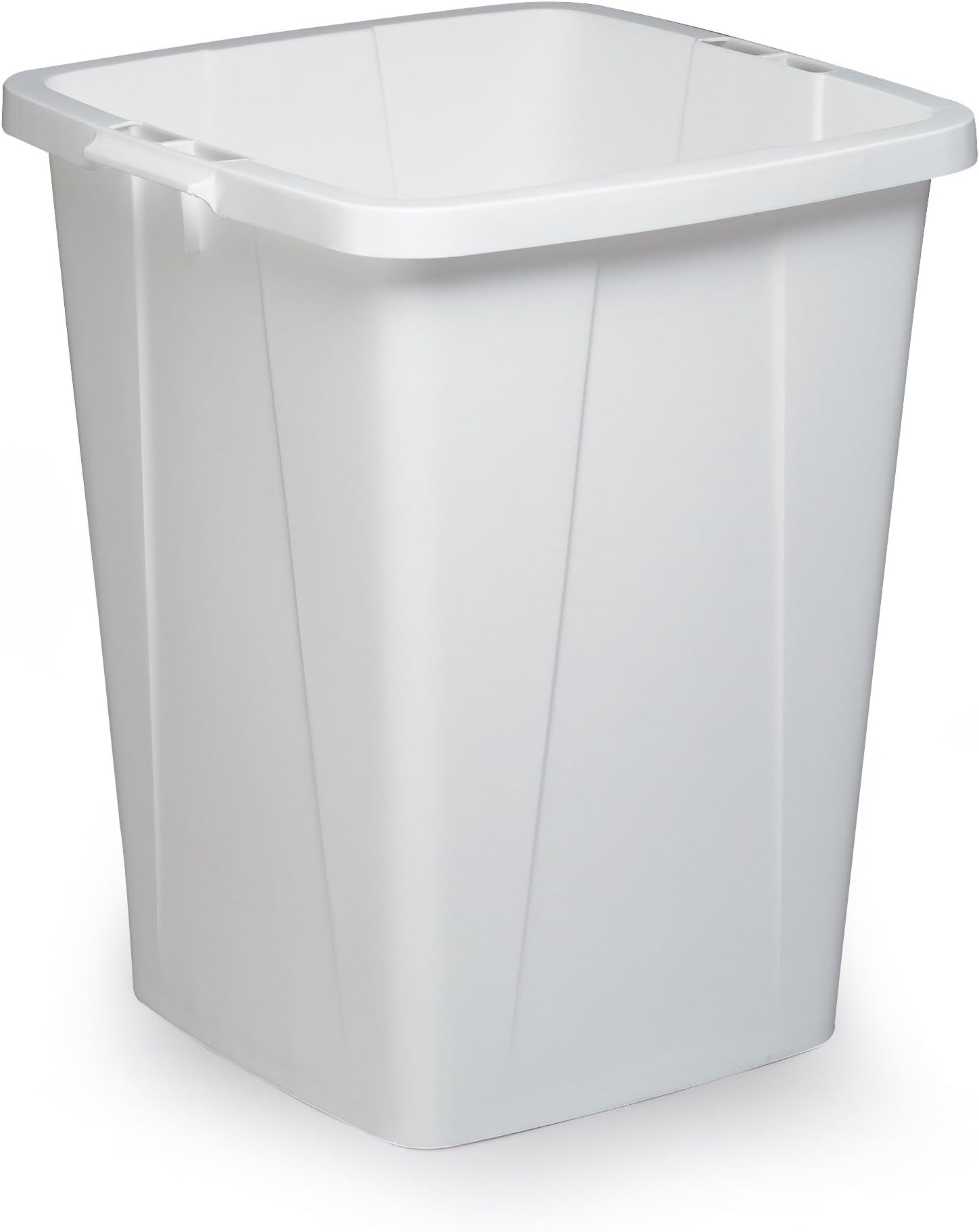 Durable DURABIN 90 Rectangular Waste Bin White | 90 Litre Capacity | Food and Freezer Safe | Perfect for Waste Collection or Recycling