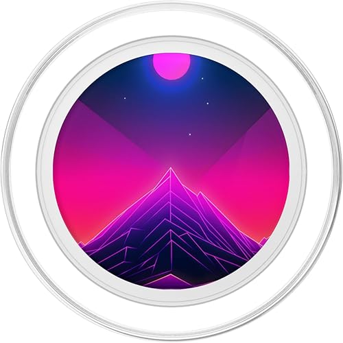 Miniatura 2 de Retrowave Mountain 80s Vaporwave Synthwave PopSockets MagSafe PopGrip for iPhone