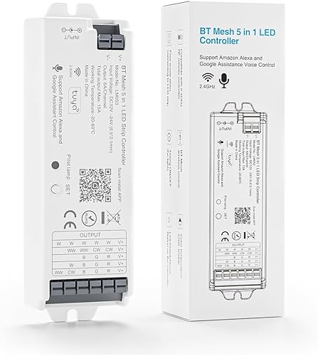 Miniatura 7 de FCOB Controlador LED WiFi 5 en 1 WB5 de 24 GHz compatible con Alexa Google Home Smart Life Tuya Smart App Control para monocromático RGB RGBW WWCW