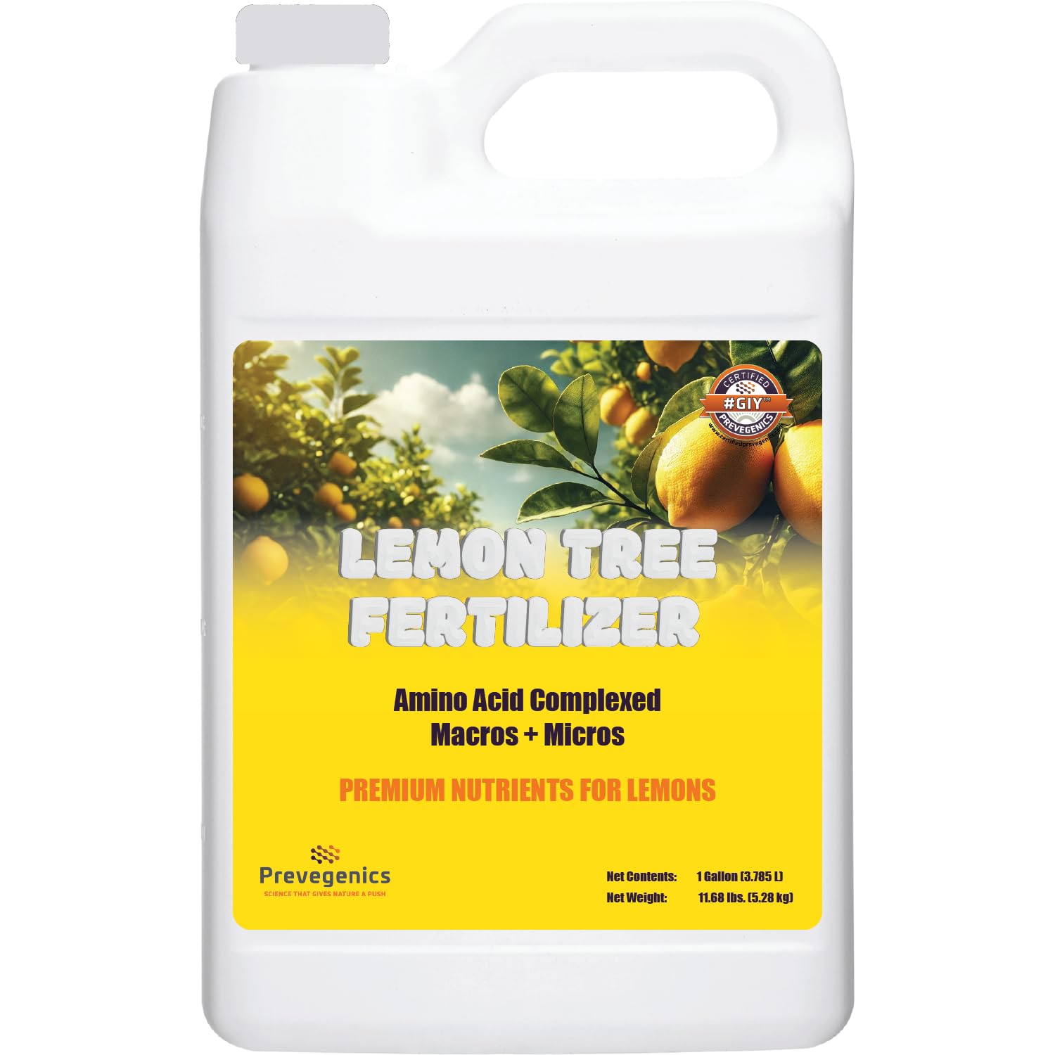 Lemon Tree Fertilizer | (1 Gallon) | Easy to Use Liquid Fertilizer for Lemons and Citrus Trees | Liquid Plant Food | Contains Amino Acid Complexed Macronutrients & Micronutrients