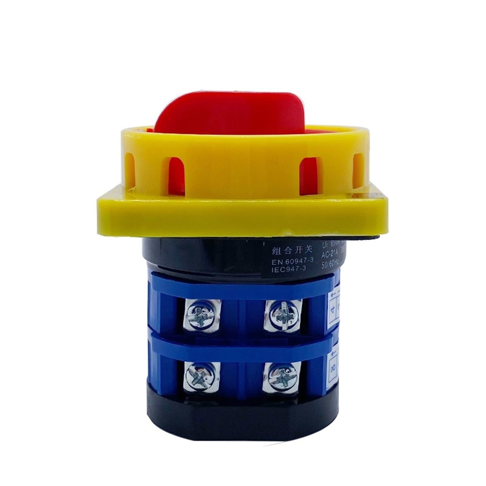 Perilla de interruptor giratorio de dos posiciones, encendido y apagado, 2 polos, Ui, 690V, 25A, candado, cambio de cámara, corte de energía, HZ12A-25/01, 1 Uds.