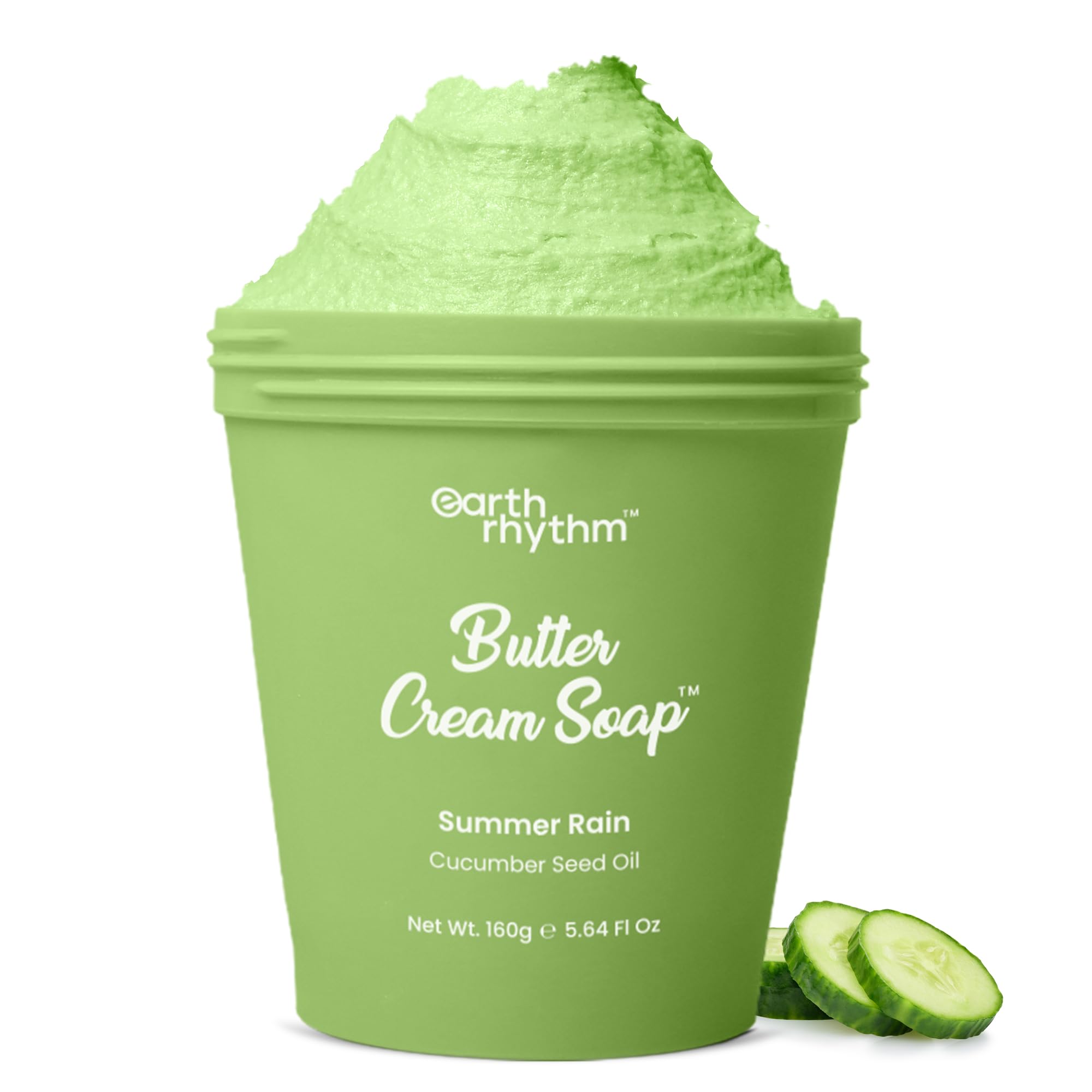 Summer Rain Butter Cream Soap| Cleanse, Moisturizes Skin, Make Skin Soft & Supple | Cucumber Seed oil,Shea Butter | for All Skin Type | Men & Women - 160g (Summer Rain)