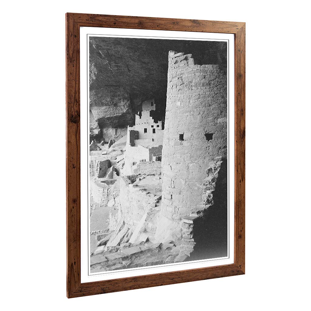 Big Box Art Framed Print of Ansel Adams Mesa Verde National Park 2 in Colorado Design | Wall Art Picture| Home Decor for Kitchen, Living Room, Bedroom, Office, Walnut, A2 / 24.5x18 Inch / 62x45cm