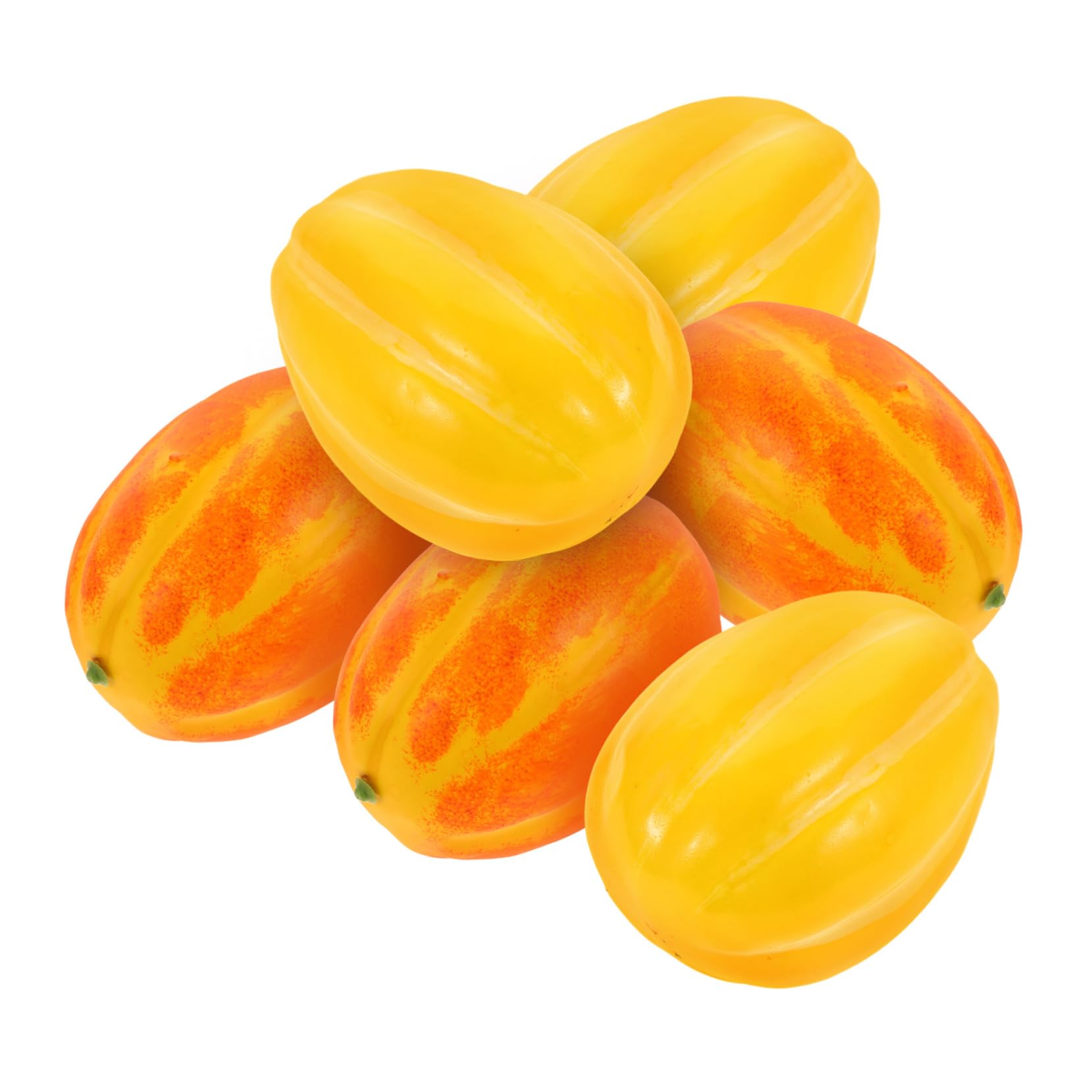 GOOHOCHY 6pcs Simulated Melon Model Fake Fruits Model Vivid Melon Props Fake Melon Model Decorative Melon Artificial Melon Decor Fruit Model Decor Foams Artificial Fruit Faux Melon