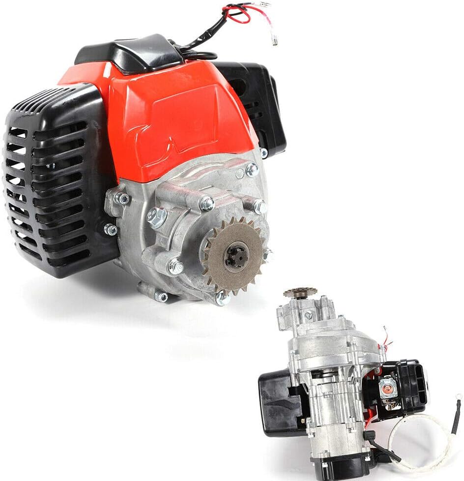 49cc 2-Stroke Pull Start Engine Motor Single Cylinder Air-Cooled For Pocket Dirt Mini Bike Gas Scooter ATV (Style1)
