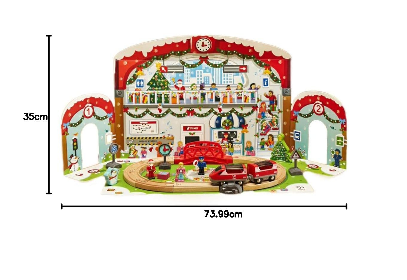 Hape E3770 Adventskalender Hauptbahnhof, ab 3 Jahren