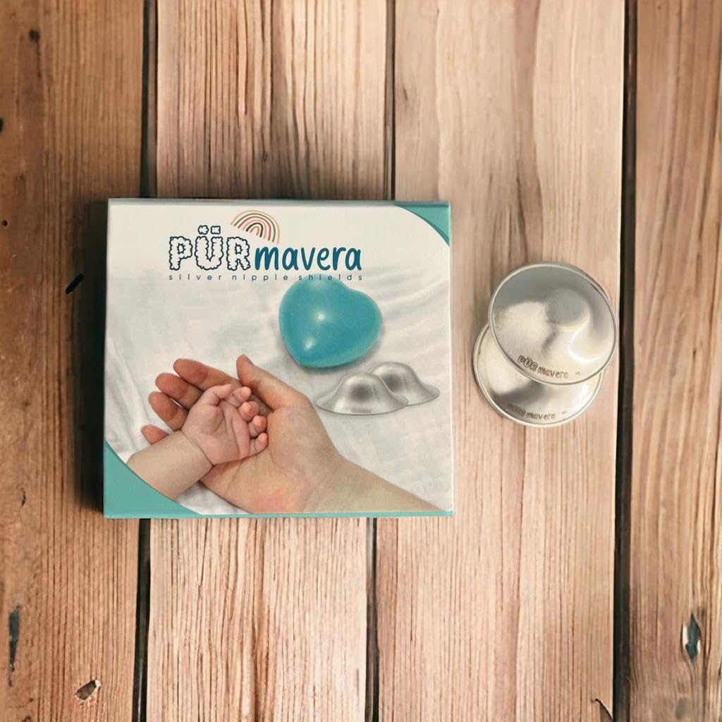 The Original Silver Nursing Cups Nipple Cover Nipple Soother for Newborn Breastfeeding Moms, 925 Silver Nursing Cups (Single)