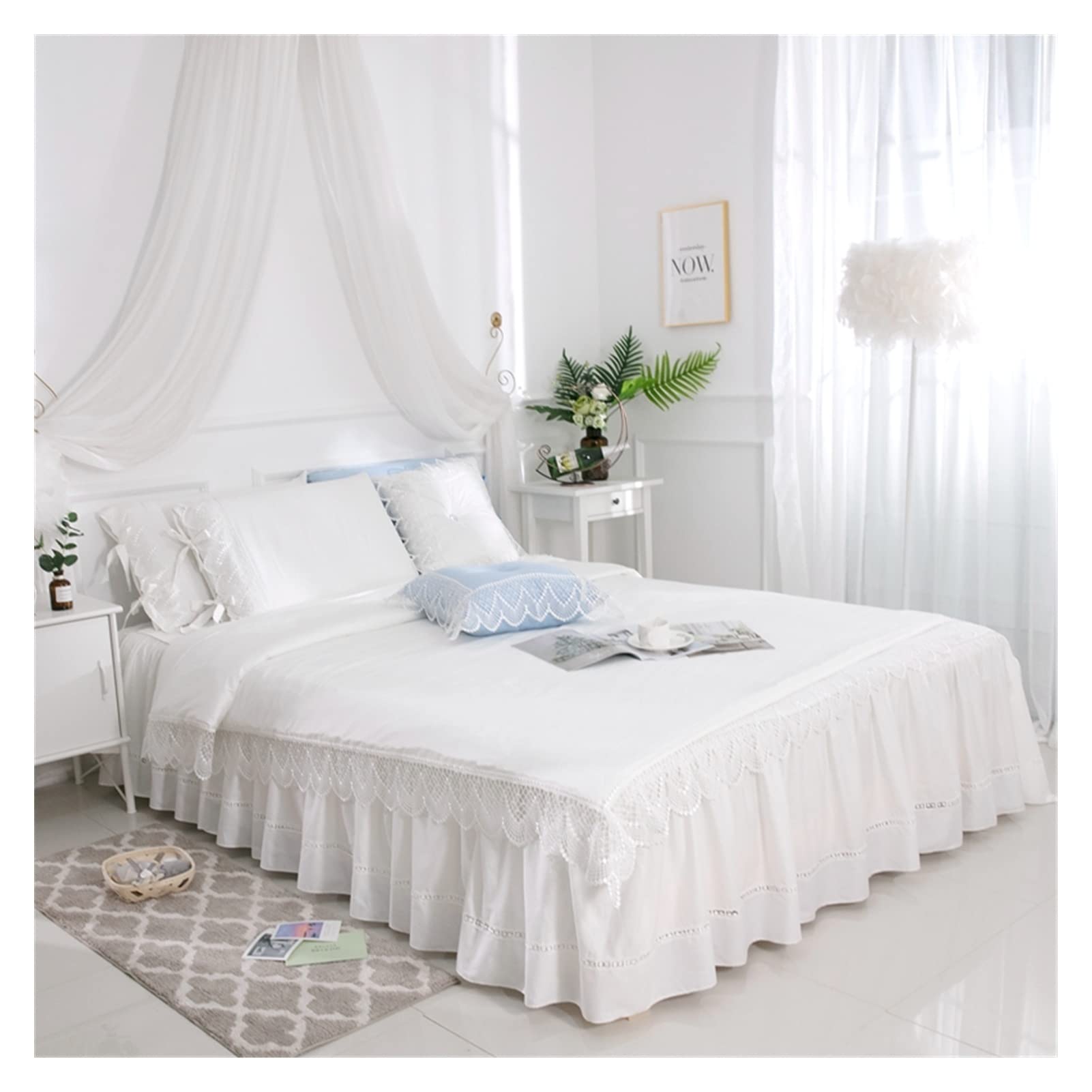 Parure de lit en coton solide lavable en machine pour une chambre parentale élégante