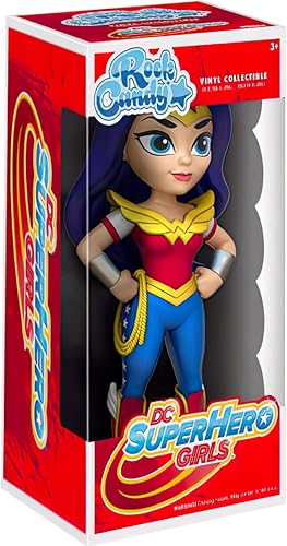 Vista 4 de Wond e r W o m a n : Fun ko Rock Candy - Figura de vinilo con 1 tarjeta de intercambio compatible con tema de cómics (11946)