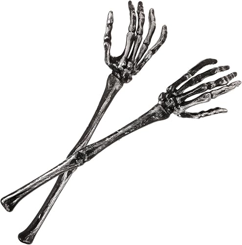 DECHOUS Esqueleto de plástico 2 piezas de calavera garra ensalada cuchara adorno para mesa de ensalada servir utensilios de ensalada servidores de