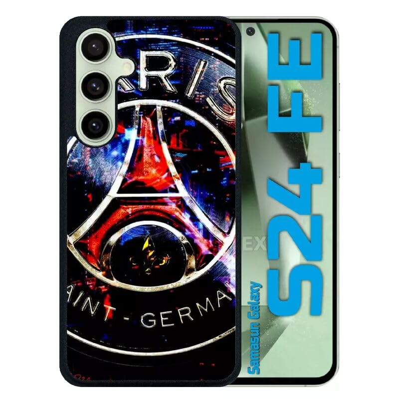 Coque Samsung S24 FE PSG anti-rayures silicone noir robuste pour éviter la casse